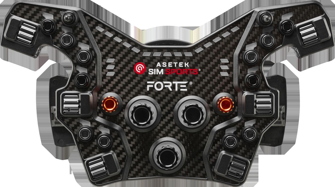 Asetek Forte® Formula Button Box (Schwarz, Alu. Knöpfe)