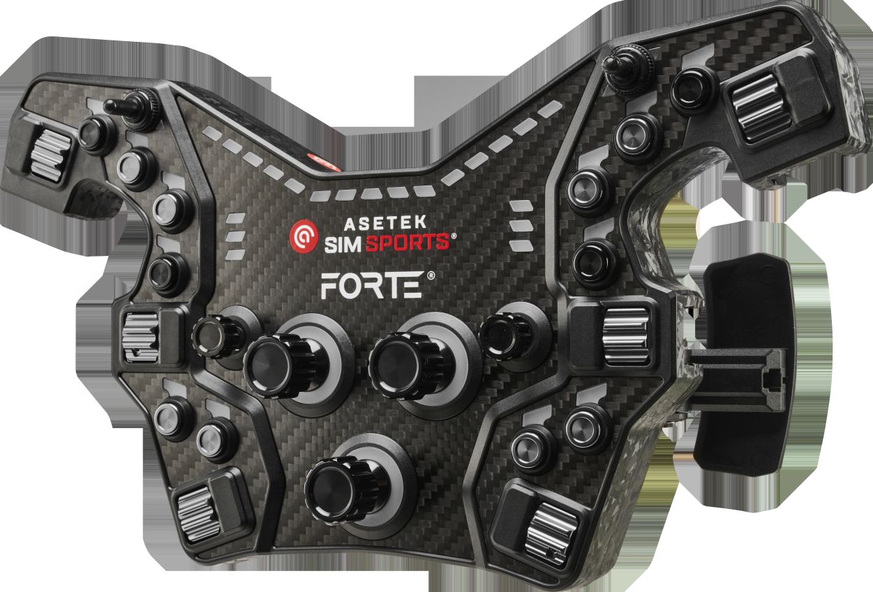 Asetek Forte® Formula Button Box (Schwarz, Alu. Knöpfe)