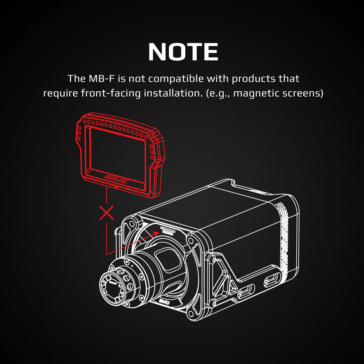 SIMAGIC Alpha EVO Elülső Rögzítő Konzol (MB-F)