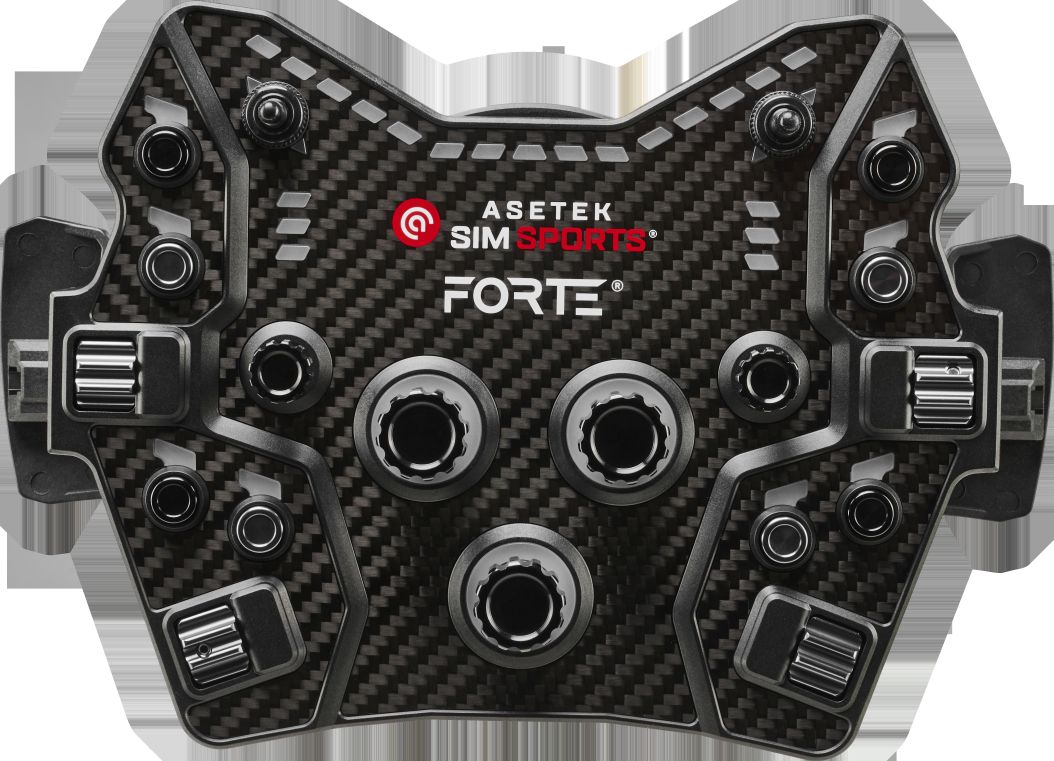 Asetek Forte® GT Button Box (Black, Alu. Knöpfe)