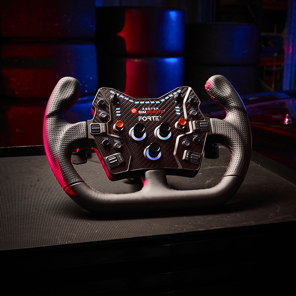 Asetek Forte® GT Button Box (Black, Alu. Knöpfe)