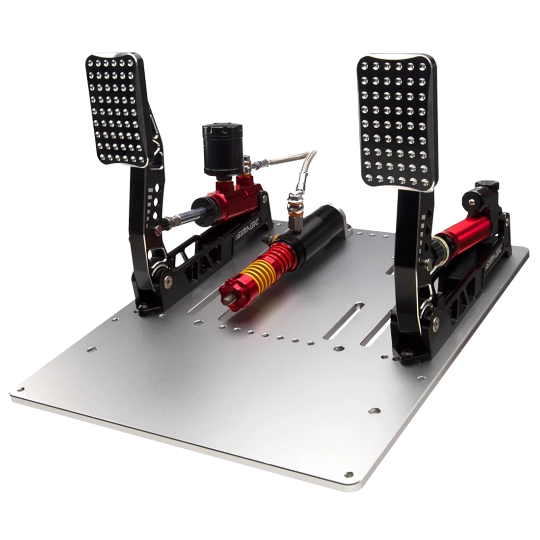 SIMAGIC P2000-S200RF Crimson Edition hidraulikus kettős pedál Csomag