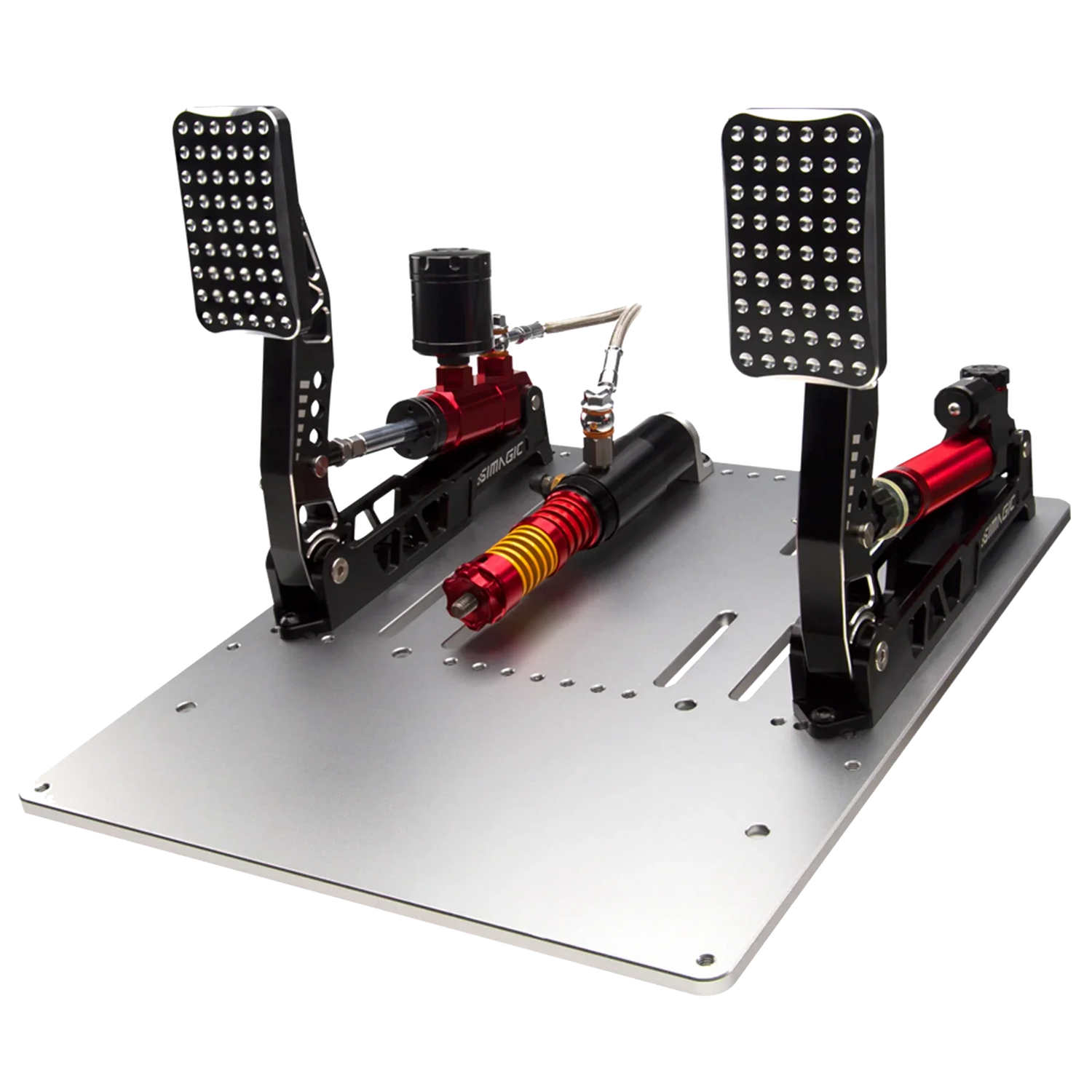 SIMAGIC P2000-S200RF Crimson Edition hidraulikus kettős pedál Csomag