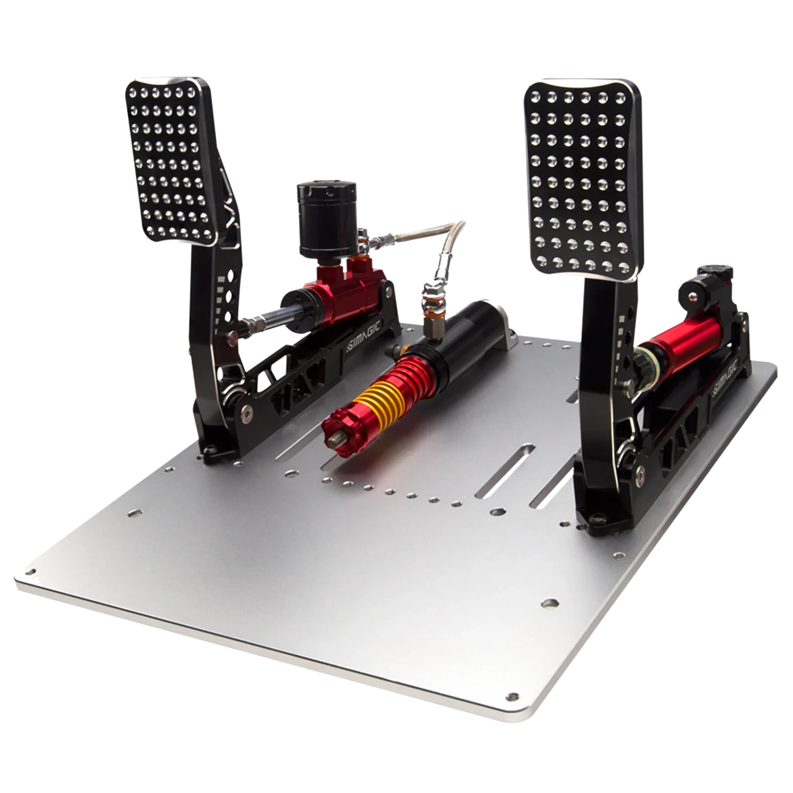 SIMAGIC P2000-S200RF Crimson Edition hidraulikus kettős pedál Csomag